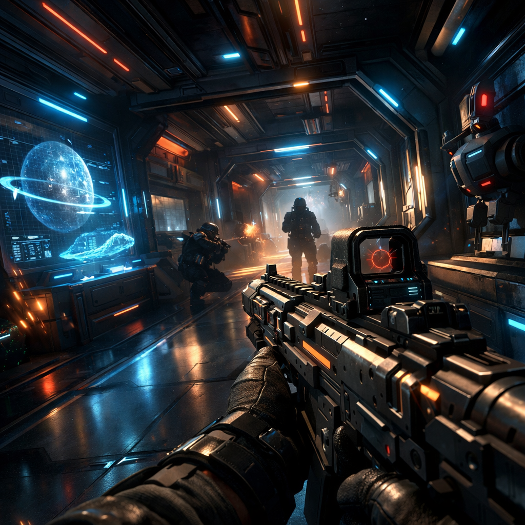 Nebula Strike FPS game scene